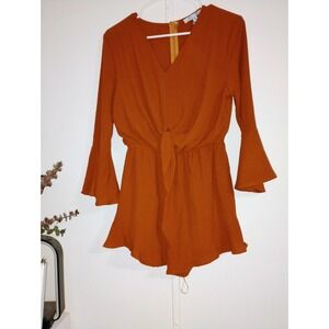 She + Sky The Kennedy Rust Romper Size S